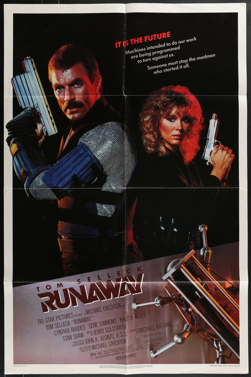 Runaway (1984) Original Movie Poster Folded 27x41