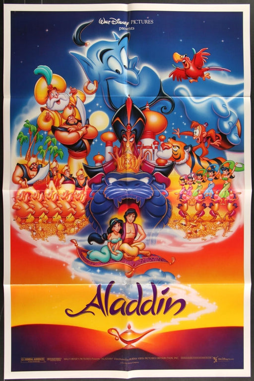 Aladdin (1992) Original Movie Poster Folded 27x41