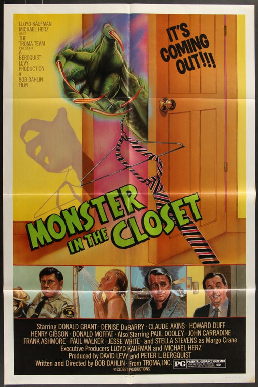 Monster in the Closet (1986) Original Movie Poster Folded 27x41
