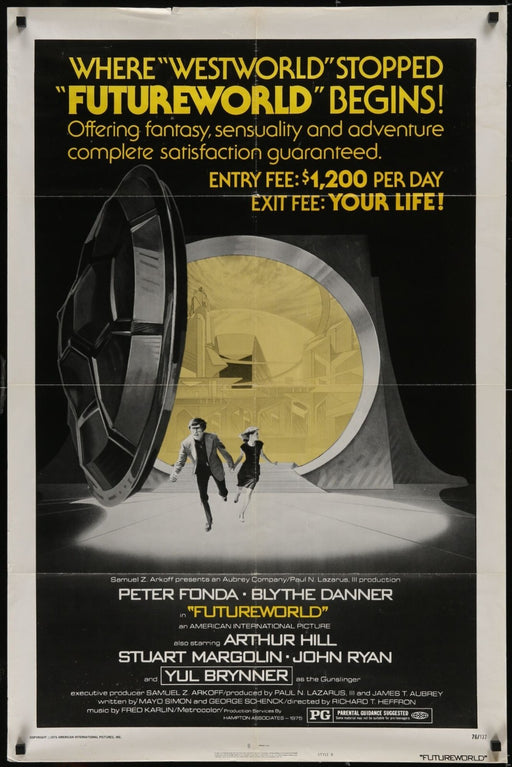 Futureworld (1976) Original Movie Poster Folded 27x41