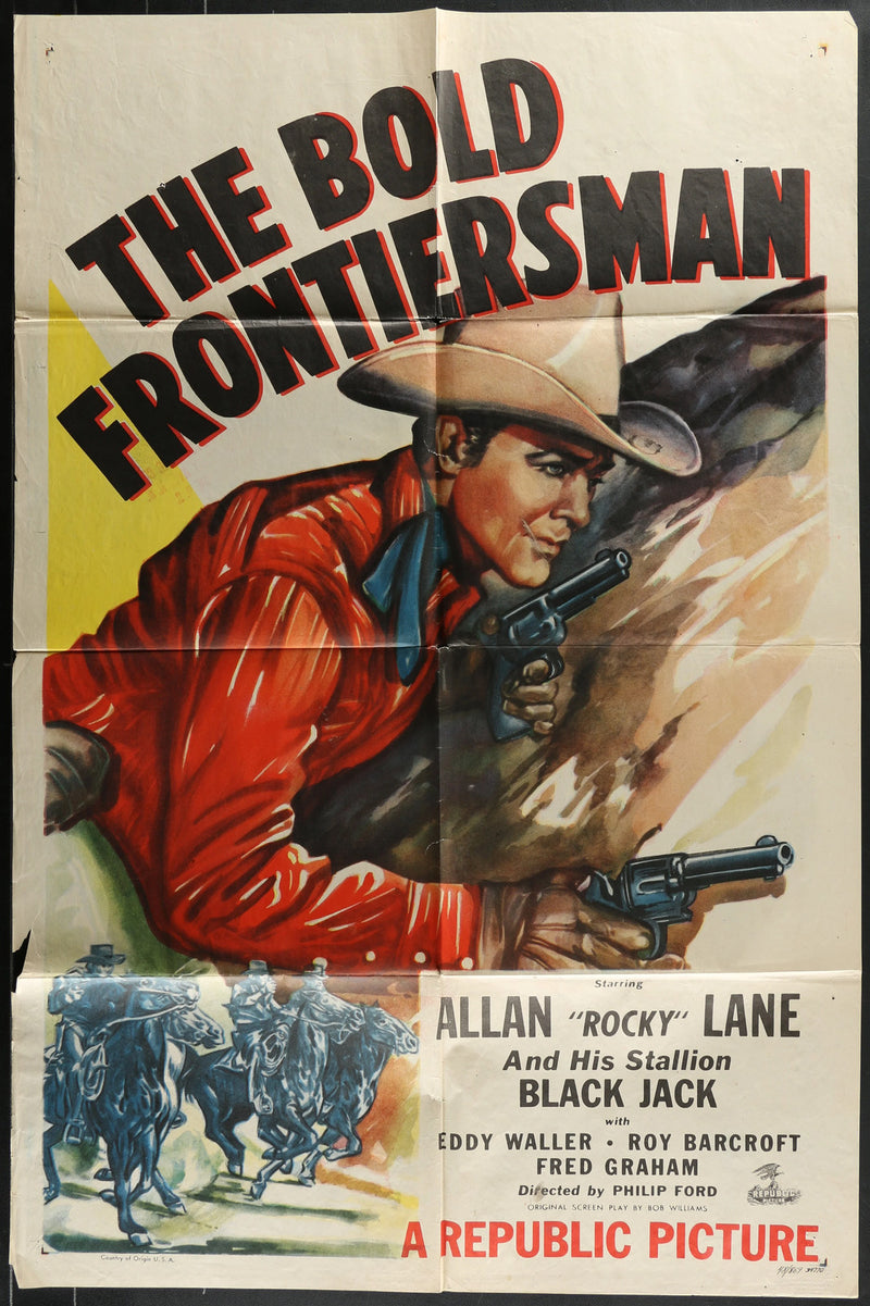 The Bold Frontiersman (1948) Original Western Movie Poster Folded 27x41