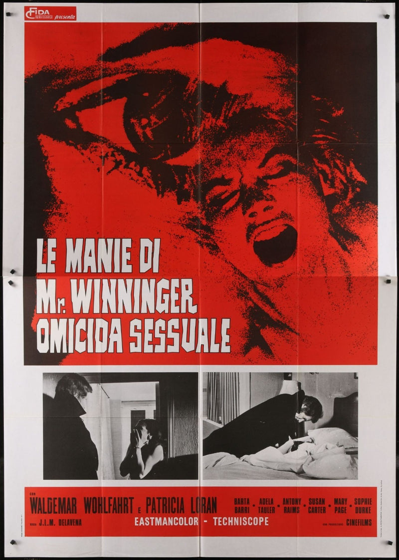 The Horrible Sexy Vampire (1970) Original Italian 2-P Movie Poster 55x78
