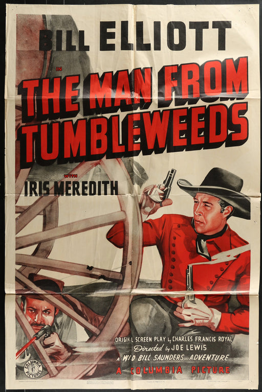 The Man from Tumbleweeds (1940) Original Western Movie Poster Folded 27x41