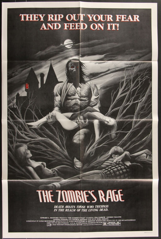 The Zombie's Rage (1981) Original Movie Poster Folded 27x41