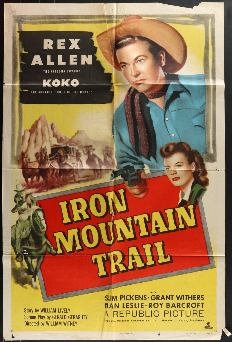 Iron Mountain Trail (1953) Original Western Movie Poster F 27x41