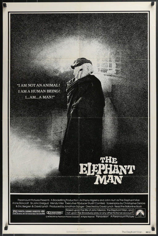 The Elephant Man (1980) Original Folded Movie Poster 27x40