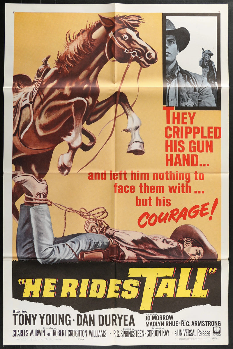 He Rides Tall (1964) Original Movie Poster Folded 27x41
