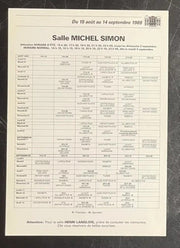 CAC Voltaire – Grille des Programmes (1989) Original Poster 8.25x11.75