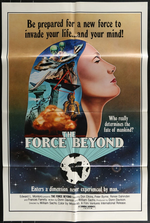 The Force Beyond (1977) Original Movie Poster Folded 27x41