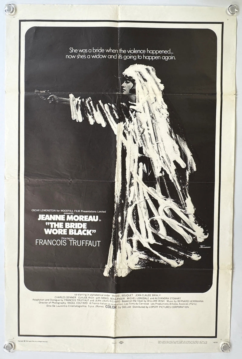 The Bride Wore Black (1968) Original Movie Poster Folded 27x41