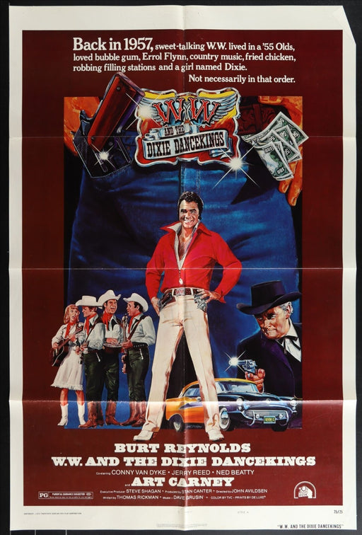 W.W. and the Dixie Dancekings (1975) Original Movie Poster Folded 27x41