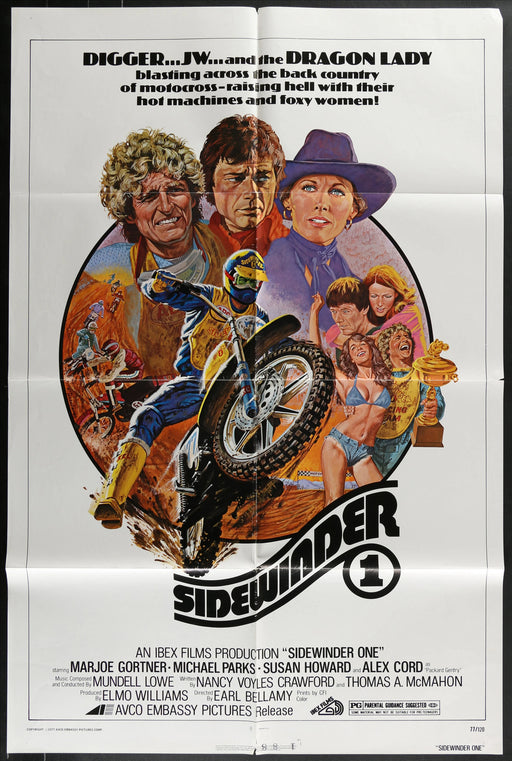 Sidewinder 1 (1977) Original Movie Poster Folded 27x41