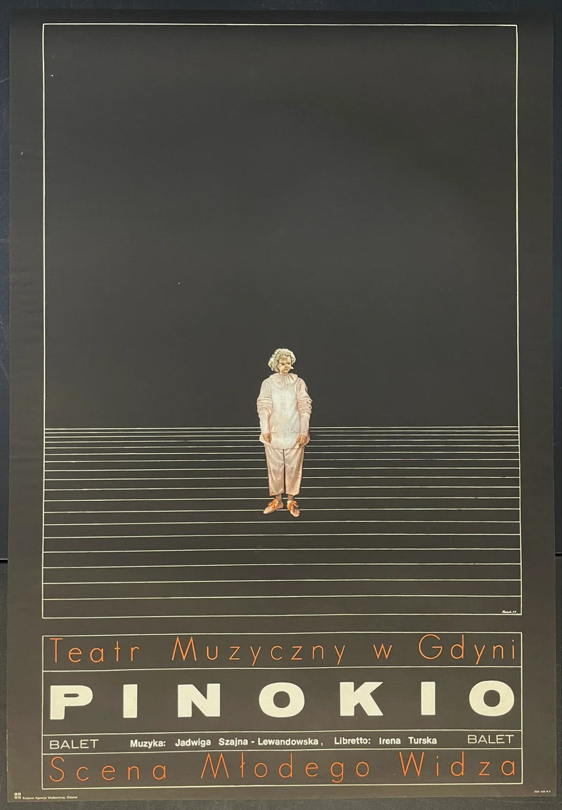 Pinokio (1977) Original Polish Ballet Theatre Poster Gdynia 26x38