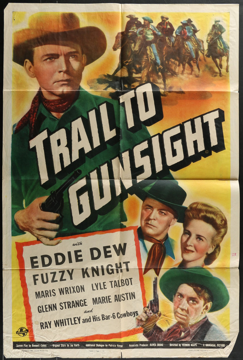 Trail to Gunsight (1944) Original Movie Poster Folded 27x41