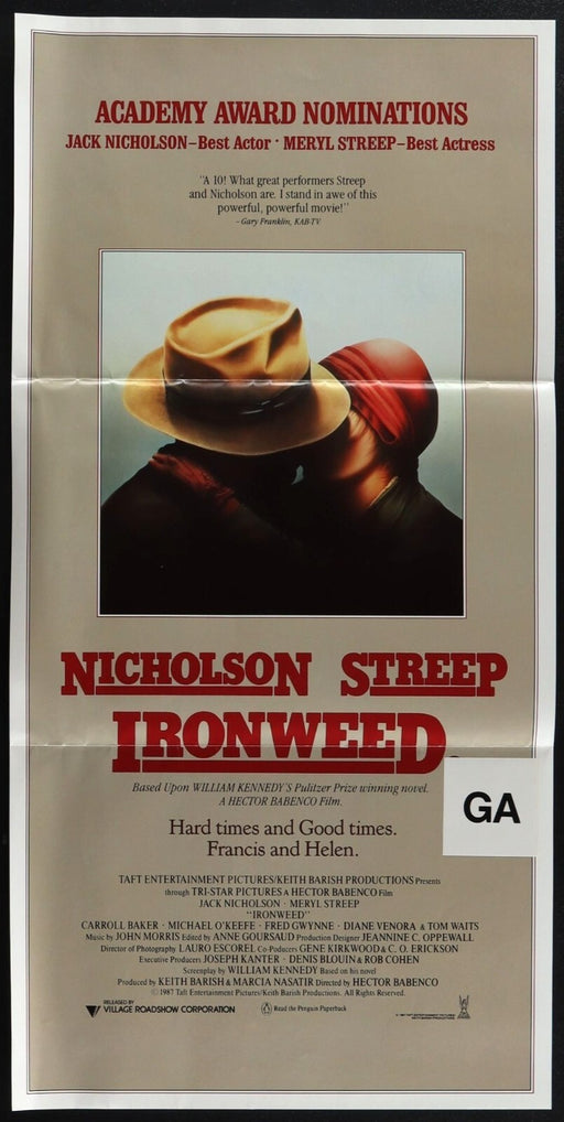 Ironweed (1987) Original Daybill Movie Poster
