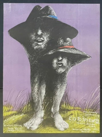 Kto śpiewa (1984) Original Polish Theater Poster 26.5X36