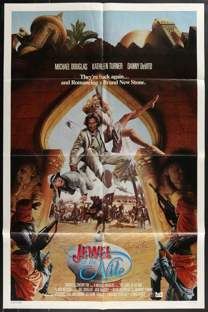 The Jewel of the Nile (1985) Original Movie Poster Folded 27x41
