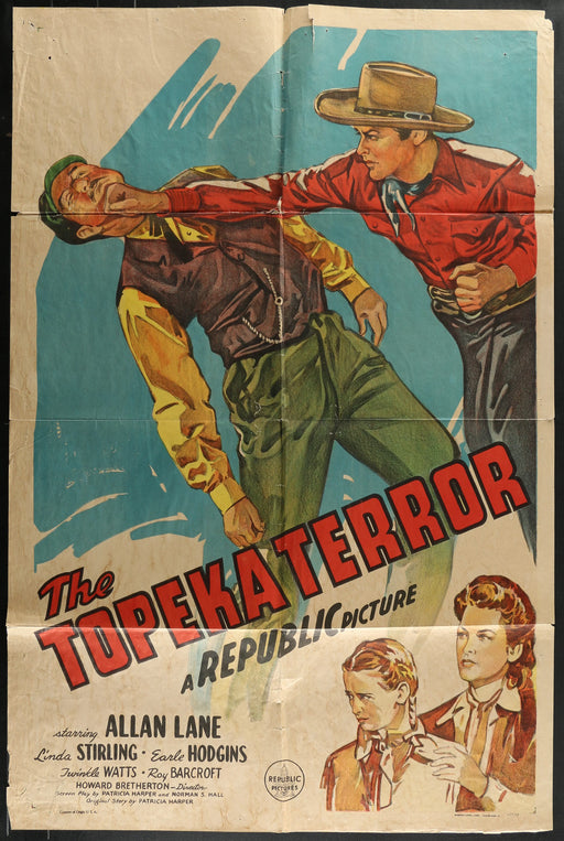 The Topeka Terror (1945) Original Movie Poster Folded 27x41