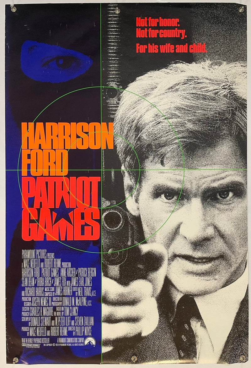 Patriot Games (1992) Original Movie Poster 27x40
