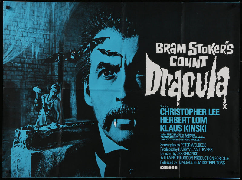 Count Dracula (1973) British Quad Original Movie Poster 30x40 Christopher Lee