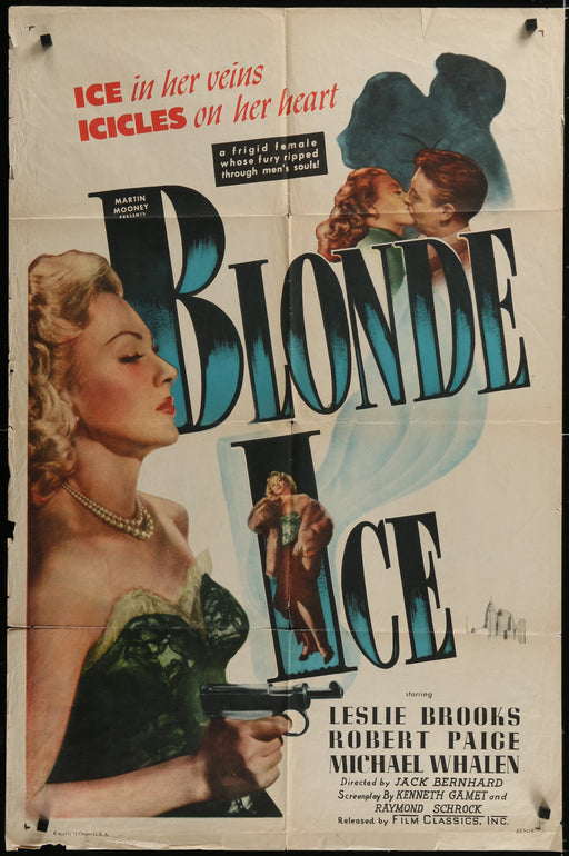 BLONDE ICE (1948) Original One Sheet 27x41 Movie Poster Film Noir