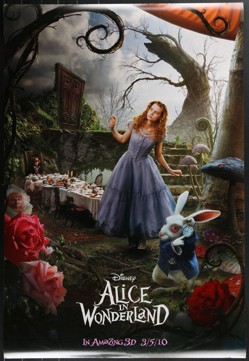 Alice in Wonderland (2010) Original Double-sided Movie Poster Alice 27x40