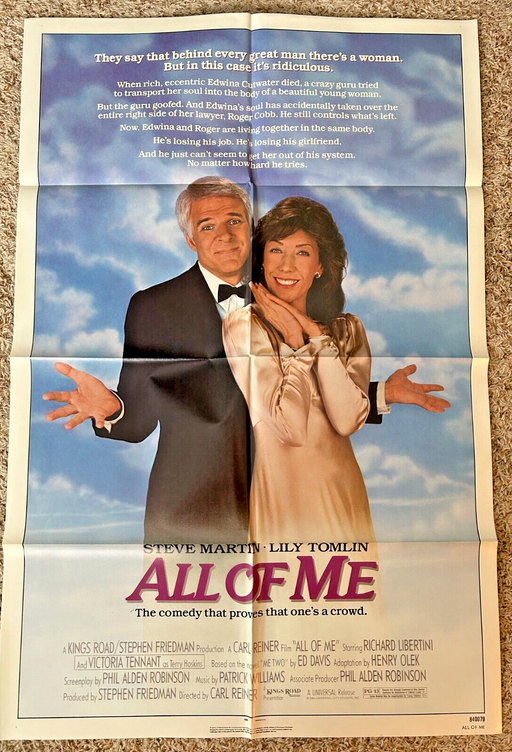 All of Me (1984) Original Movie Poster Steve Martin Folded One-Sheet 27x41 BP55