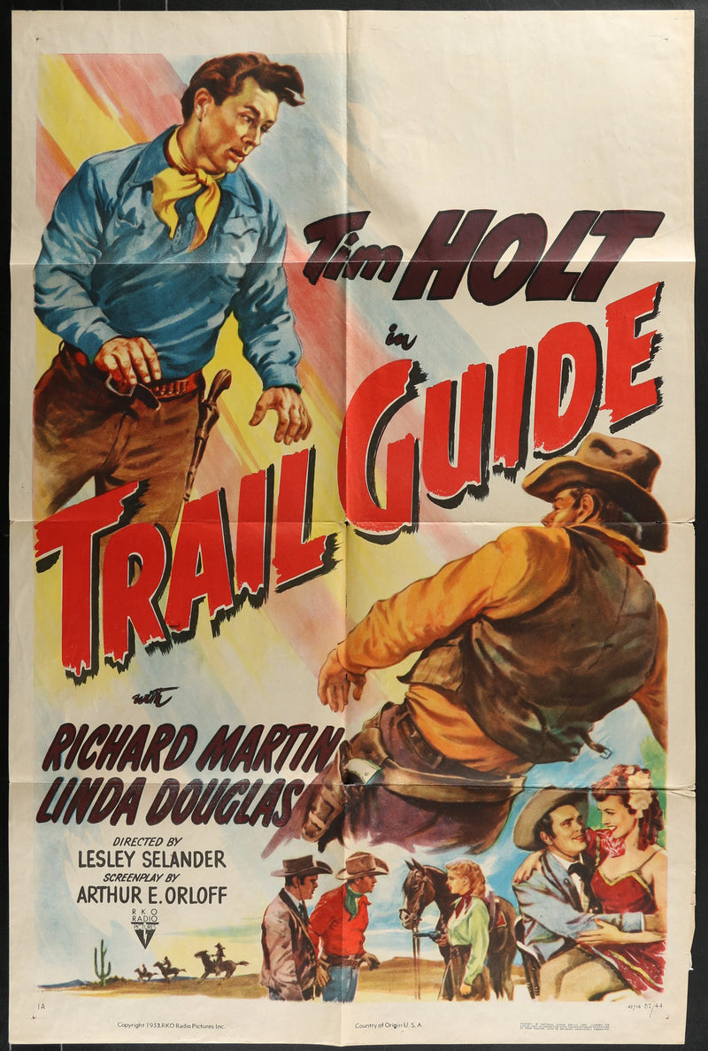 Trail Guide (1952) Original Western Movie Poster Folded 27x41