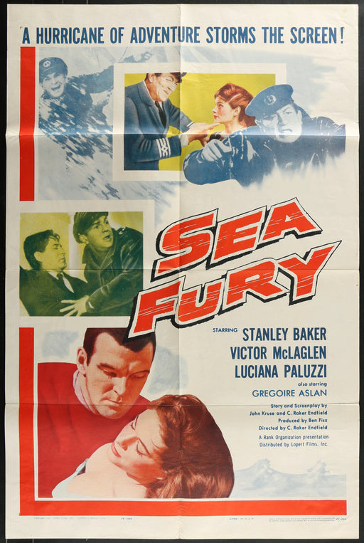 Sea Fury (1958) Original Movie Poster Folded 27x41