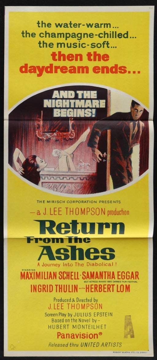 Return from the Ashes (1965) Original Australian Daybill Movie Poster 13x30