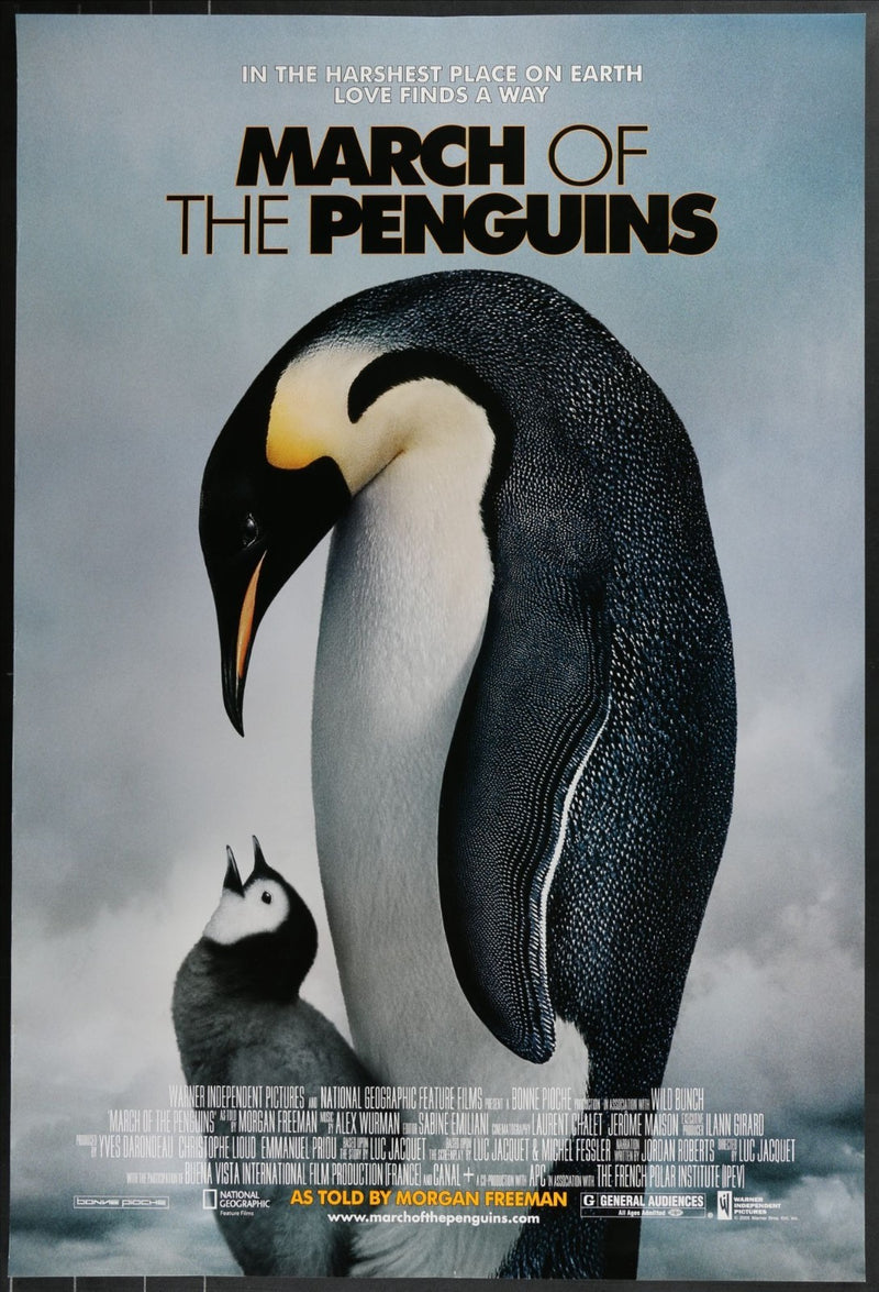 March of the Penguins (2005) Original Double-sided Movie Poster Rolled 27x40