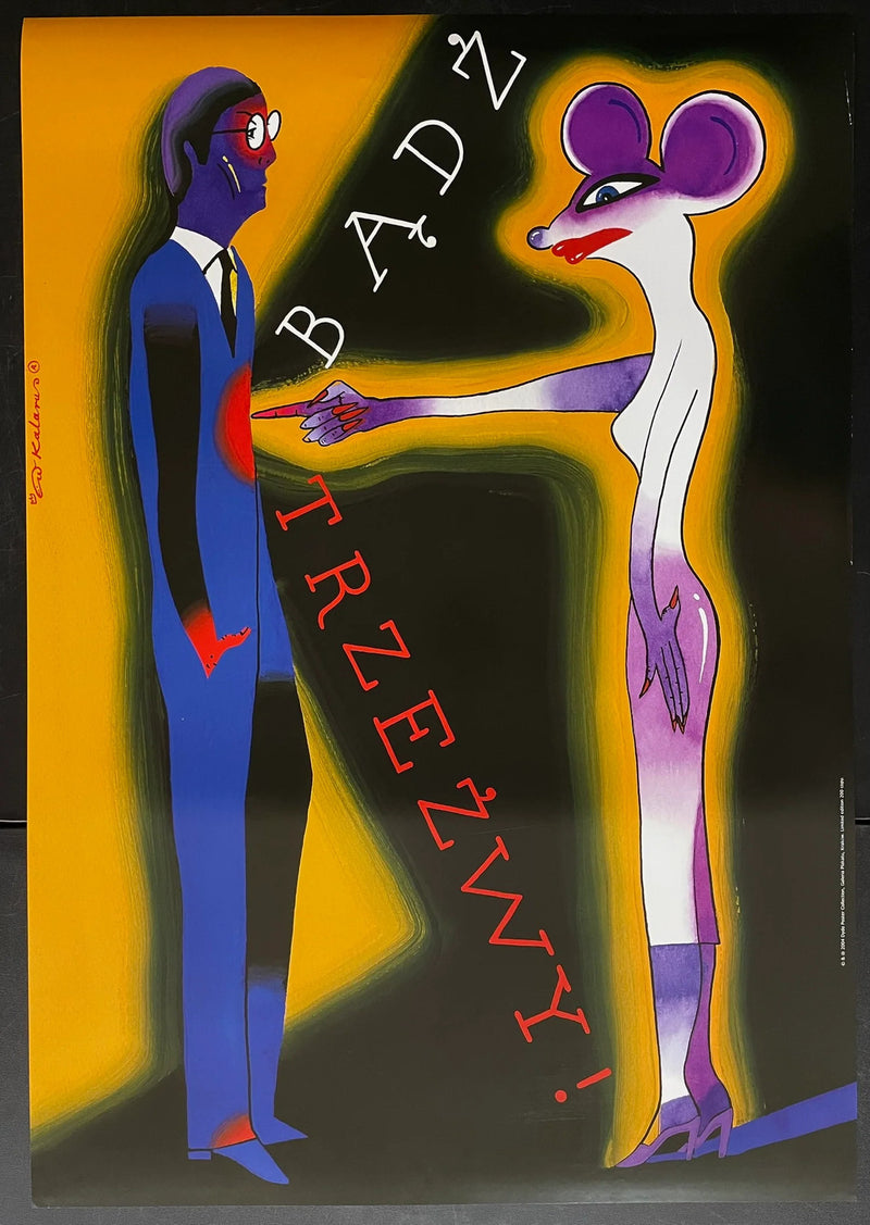 Badz Trzezwy (2004) Original Polish Social Poster 27x38