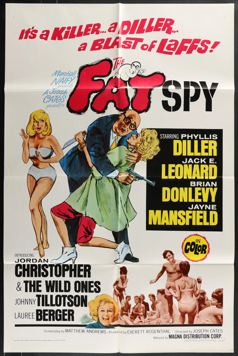 The Fat Spy (1966) Original Movie Poster Folded 27x41