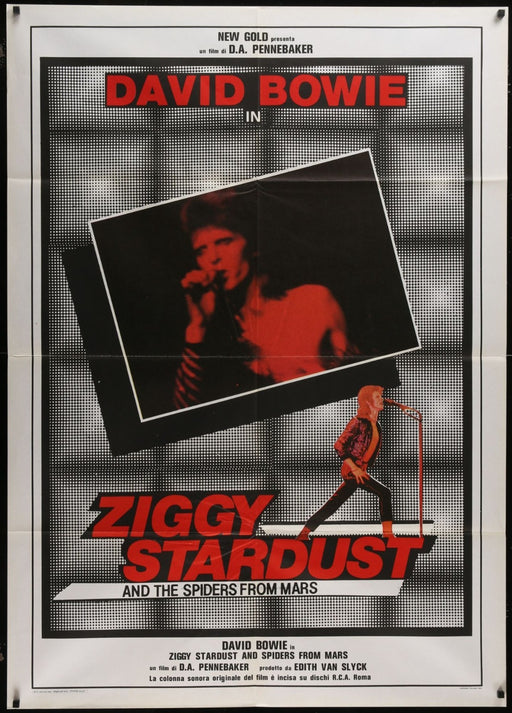 Ziggy Stardust & the Spiders from Mars(1973)Original Folded Italian Movie Poster