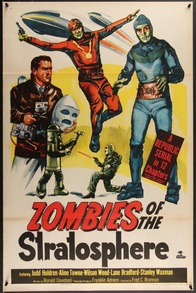 Zombies of the Stratosphere (1952) Original Movie Poster Rolled 27x41