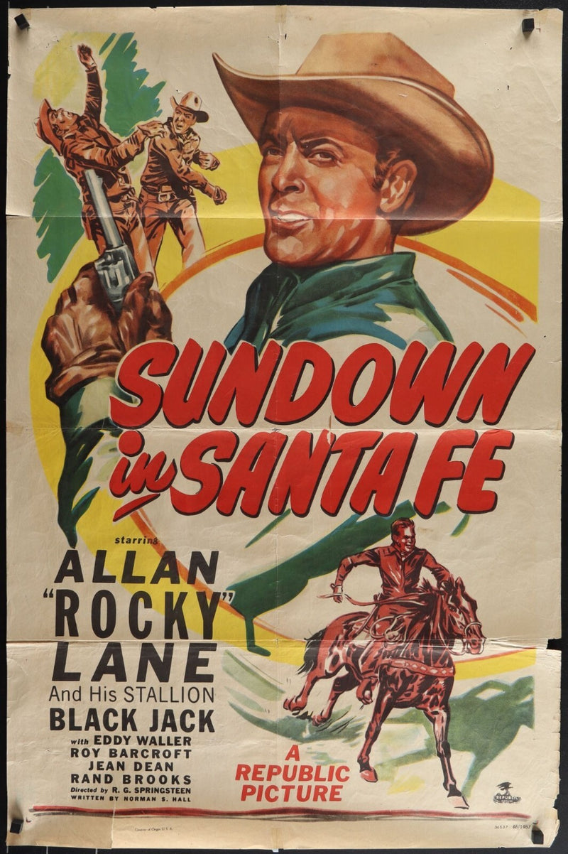 Sundown in Santa Fe (1948) Original Movie Poster 27x41