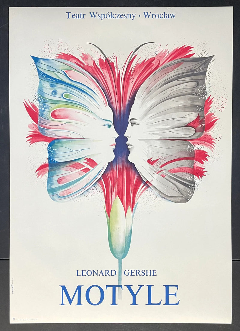 Motyle (1977) Original Polish Theatre Poster Leonard Gershe 23x32