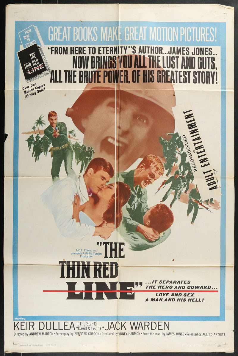 The Thin Red Line (1964) Original Movie Poster Folded 27x41