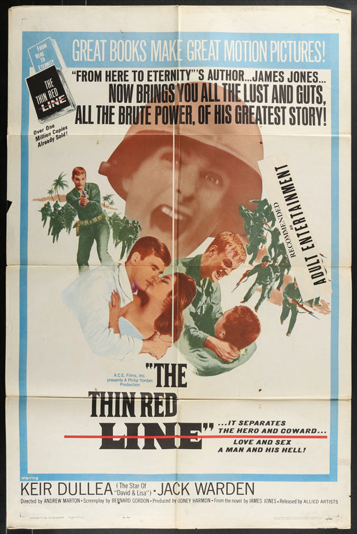 The Thin Red Line (1964) Original Movie Poster Folded 27x41