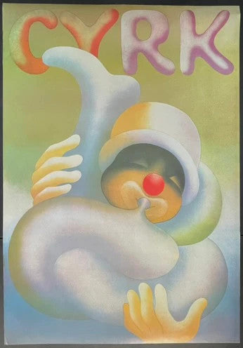 Clown with a Trombone/CYRK (1979) Original Polish Poster Rolled 27x38.5