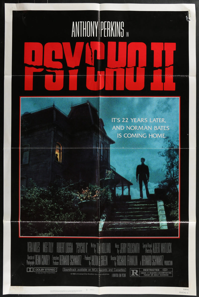 Psycho II (1983) Original Movie Poster Folded 27x41