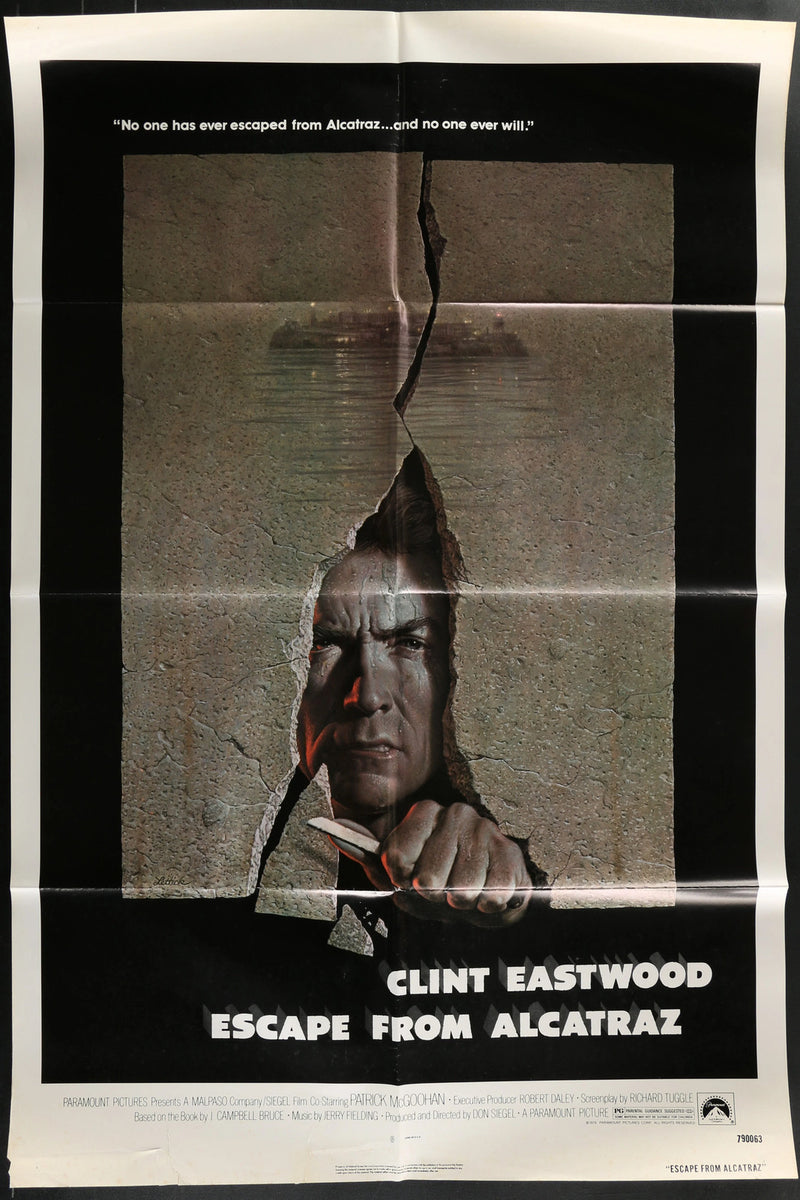 Escape From Alcatraz (1979) Original Movie Poster Folded 27x41
