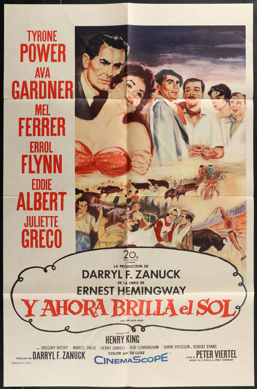 The Sun Also Rises (1957) Original Movie Poster Folded 27x41
