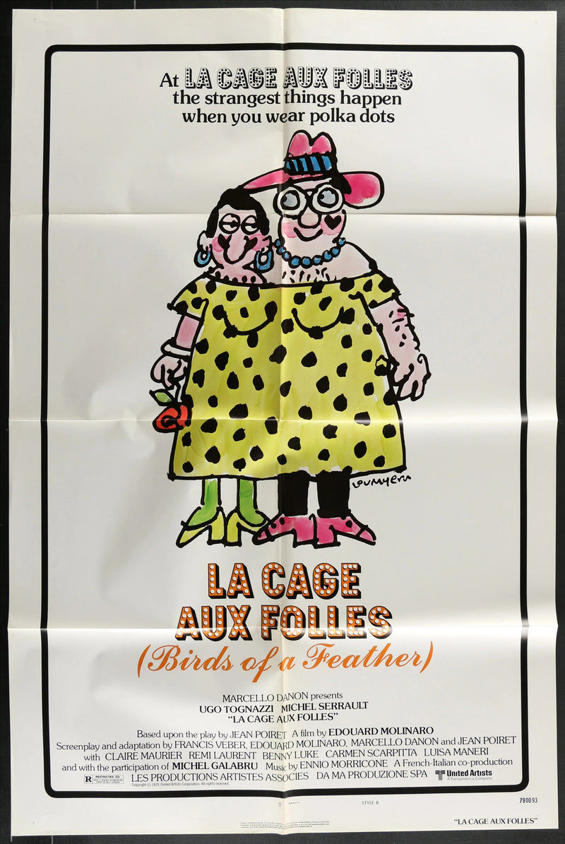 La Cage Aux Folles (1979) Original Movie Poster Folded 27x41
