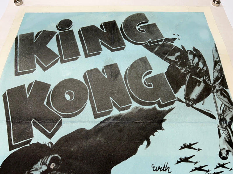King Kong (1952 Re-Release) Original Insert Poster 14x36 Linenbacked & Restored