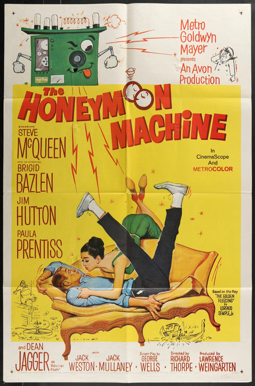 The Honeymoon Machine (1961) Original Movie Poster Folded 27x41