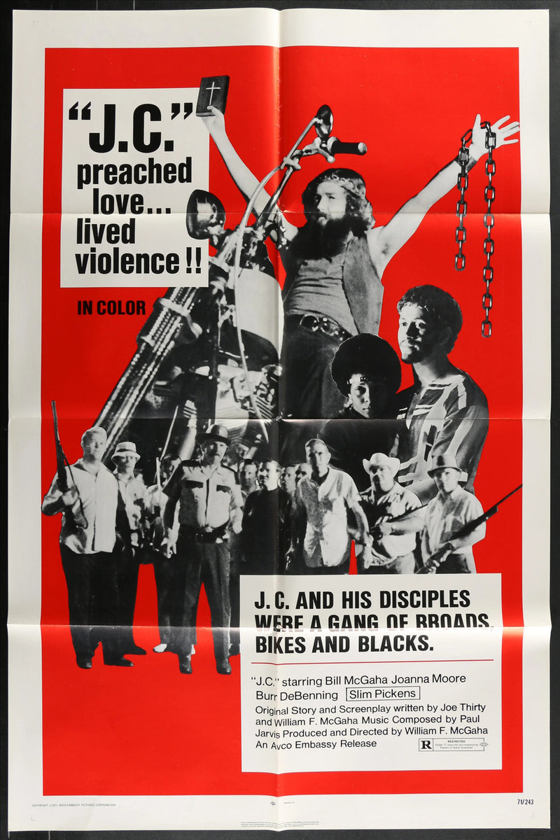 J.C. (1971) Original Movie Poster Folded 27x41