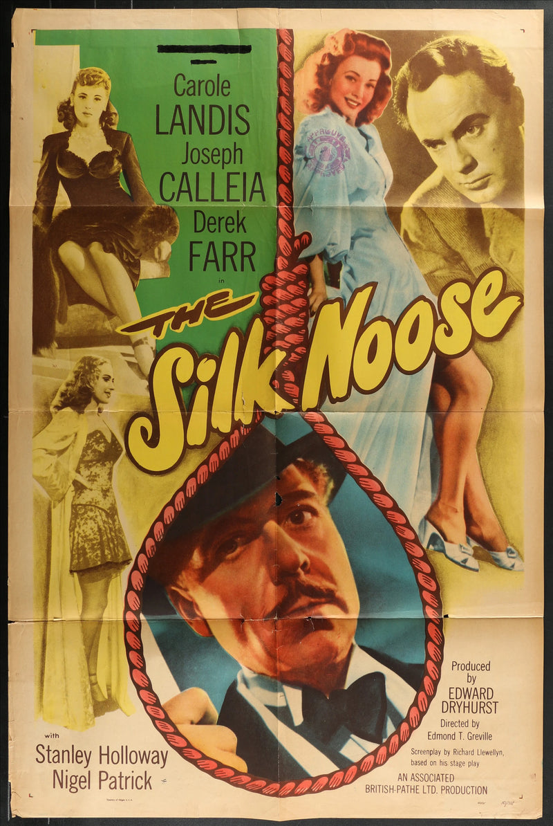 The Silk Noose (1948) Original Movie Poster Folded 27x41