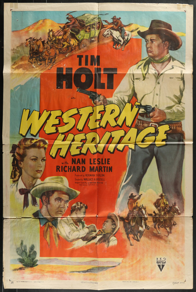 Western Heritage (1948) Original Movie Poster Folded 27x41