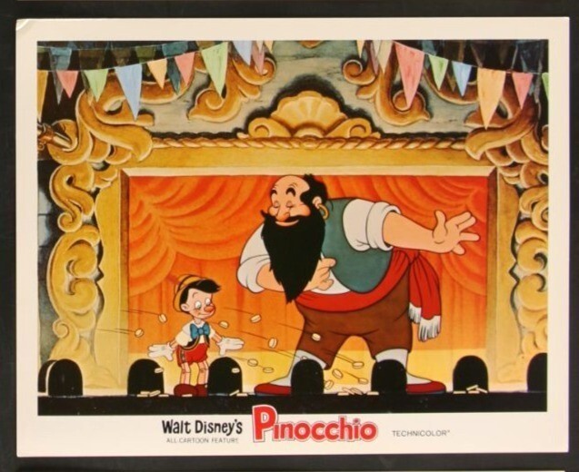 Pinocchio (1940 Re-release) Original Lobby Card Movie Poster 11x14